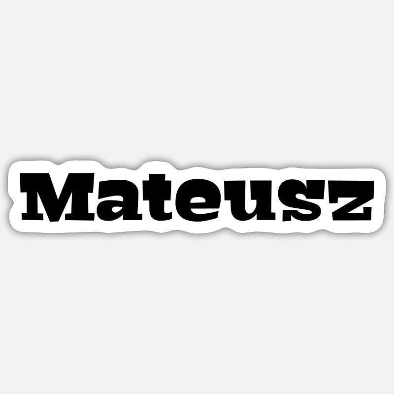 Mateusz - Sticker Größe S (10 x 10 cm) - Mattweiß