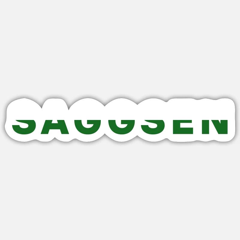 Saggsen / Saxe - Sticker taille S (10 x 10 cm) - blanc mat
