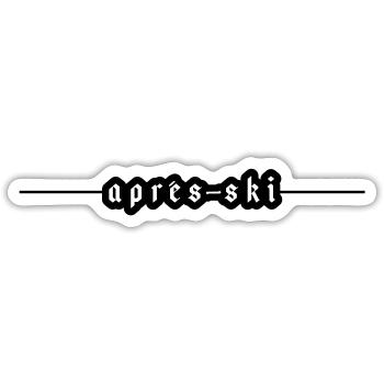 Après-ski - Sticker size S (10 x 10 cm) - white matte - Front