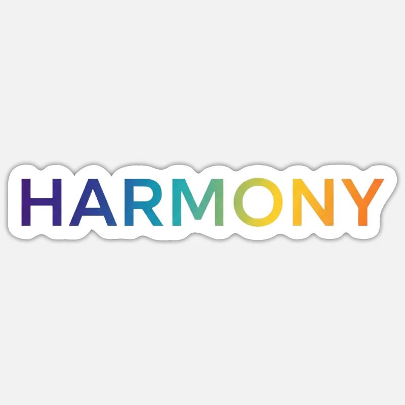 Harmonie - Sticker taille S (10 x 10 cm) - blanc mat