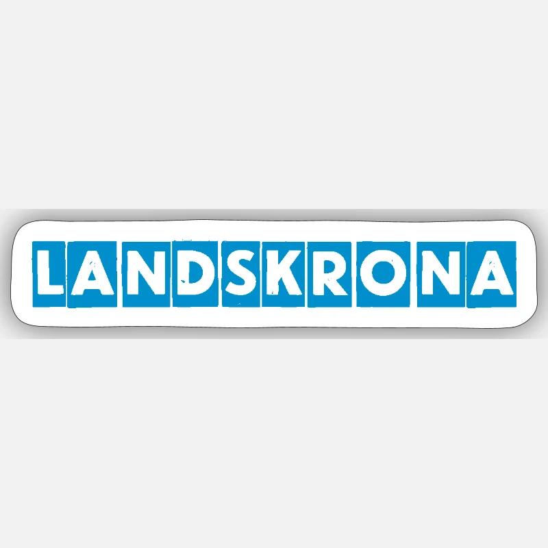 Landskrona - Sticker size S (10 x 10 cm) - white matte