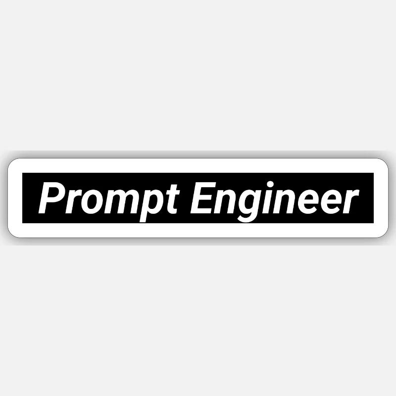 Prompt Engineer künstliche Intelligenz  - Sticker Größe S (10 x 10 cm) - Mattweiß