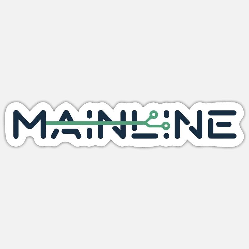 HAUPTSTRECKE - Sticker Größe S (10 x 10 cm) - Mattweiß
