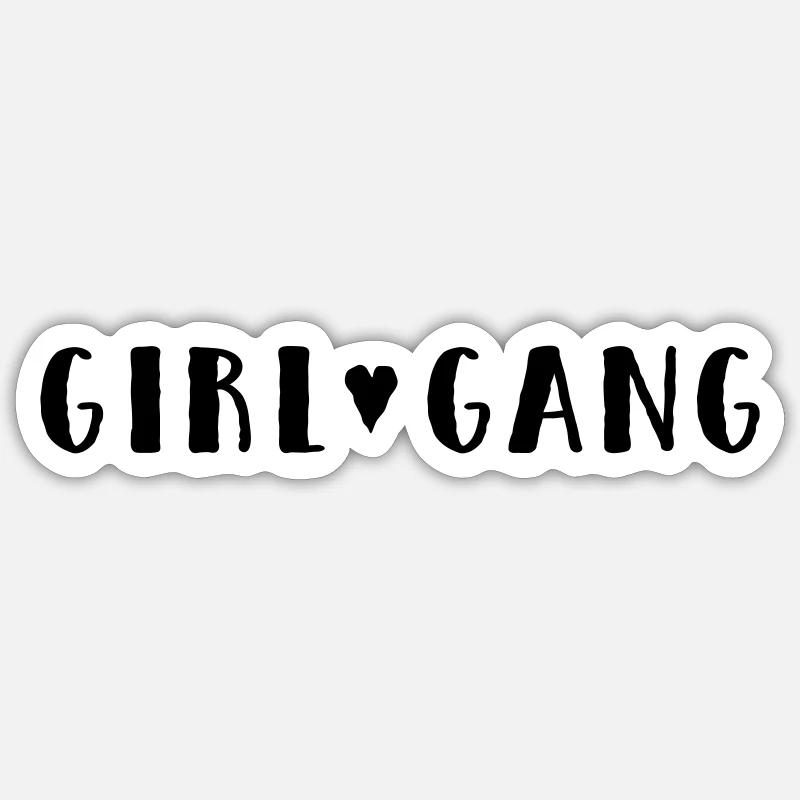 Bande de filles 🖤 - Sticker taille S (10 x 10 cm) - blanc mat
