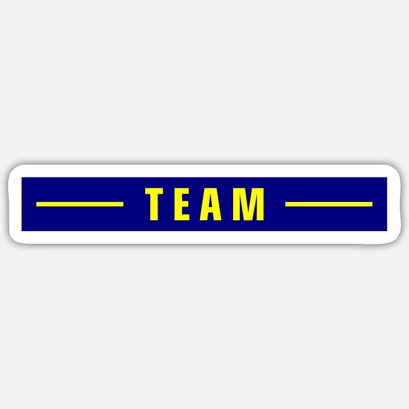 Team Strich - Sticker Größe S (10 x 10 cm) - Mattweiß