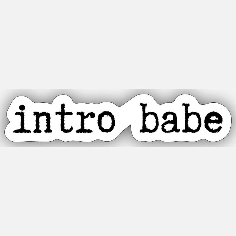 Introduction bébé - Sticker taille S (10 x 10 cm) - blanc mat