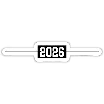 2026 - Sticker Größe S (10 x 10 cm) - Mattweiß - Vorne