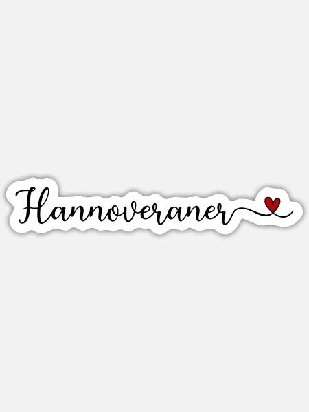 Hannoveraner - Sticker Größe S (10 x 10 cm) - Mattweiß