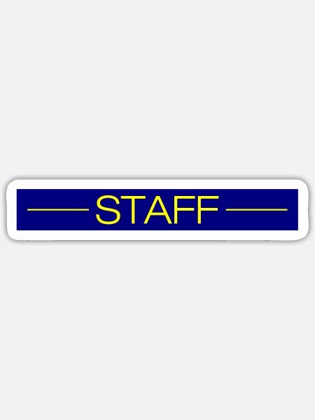 Staff - Sticker Größe S (10 x 10 cm) - Mattweiß