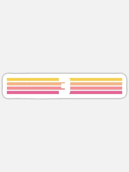 3 Trikotnummer 3 – Geburtstag 3 Jahre rückwirkend 3 - Sticker Größe S (10 x 10 cm) - Mattweiß
