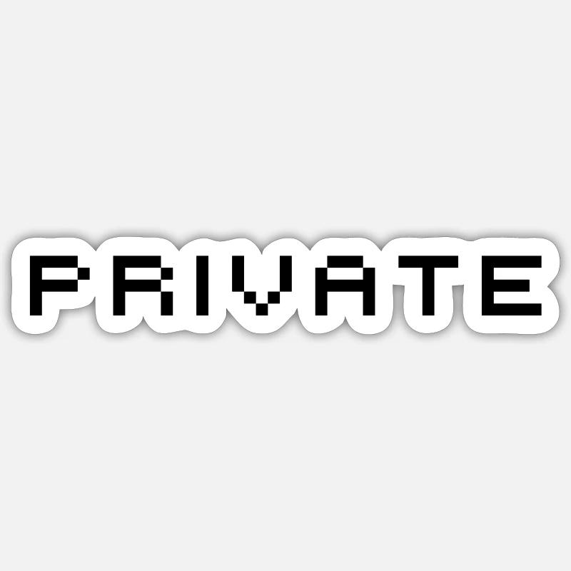 Private - Sticker Größe S (10 x 10 cm) - Mattweiß