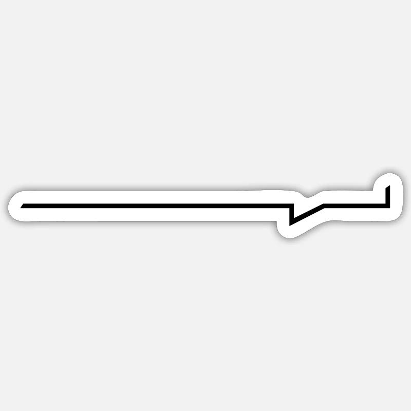 Balken-Sprechblase - Sticker Größe S (10 x 10 cm) - Mattweiß