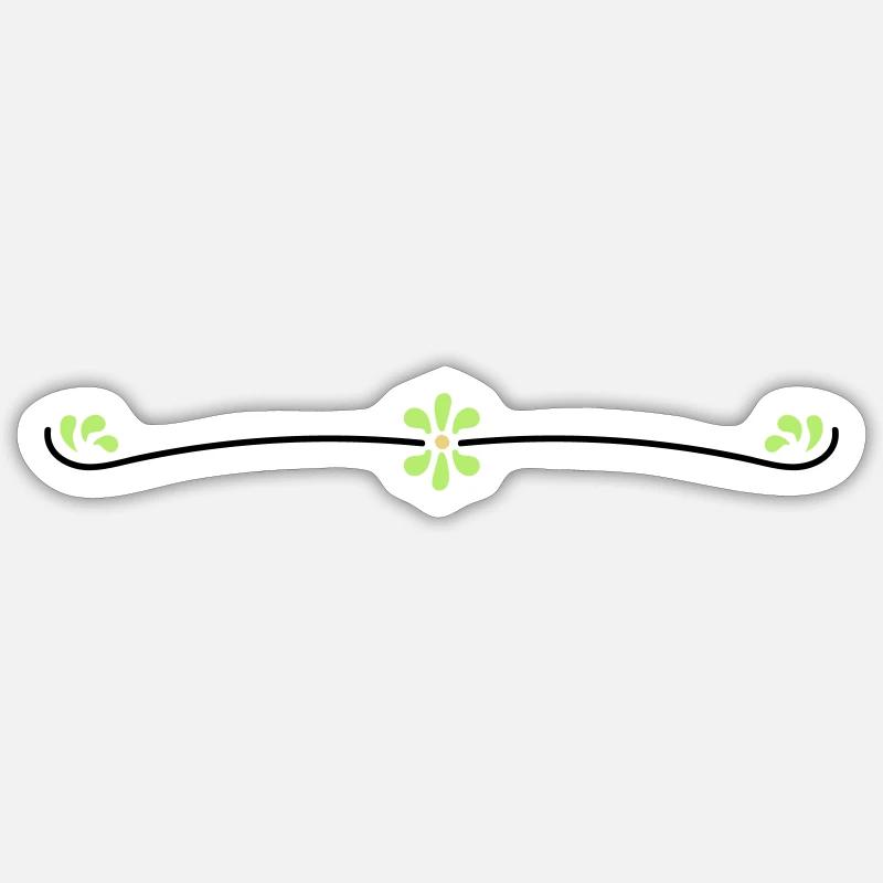 Vigne fleurie - Sticker taille S (10 x 10 cm) - blanc mat