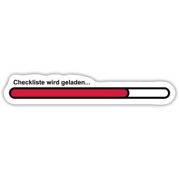 checklist - Sticker size S (10 x 10 cm) - white matte - Front