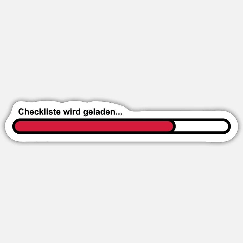 checkliste Sticker Größe S (10 x 10 cm)