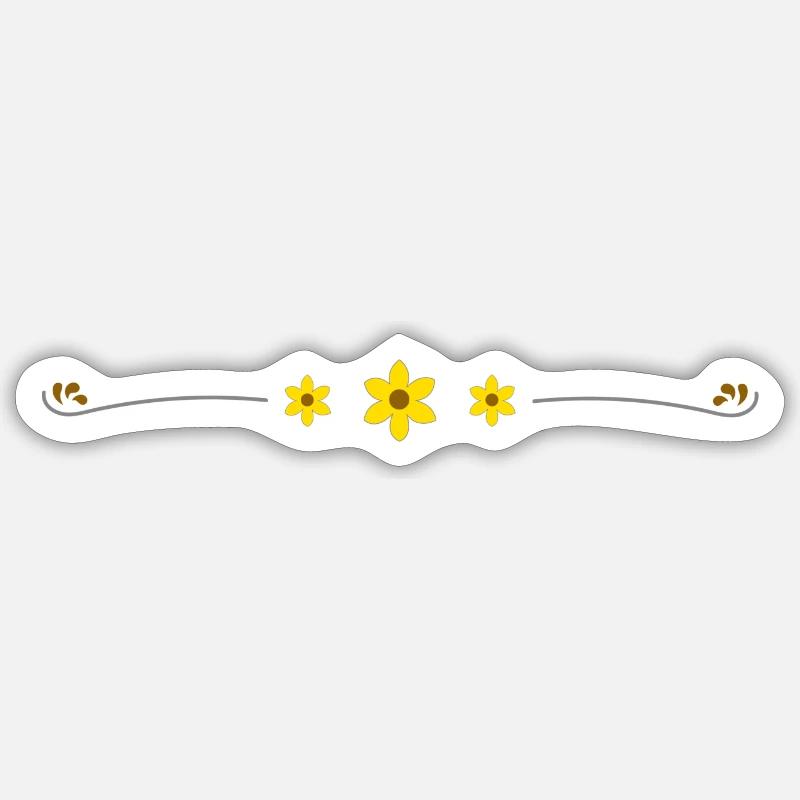 vrille de fleur - Sticker taille S (10 x 10 cm) - blanc mat