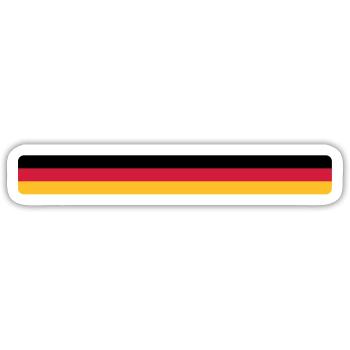 Deutschland - Sticker taille S (10 x 10 cm) - blanc mat - Devant