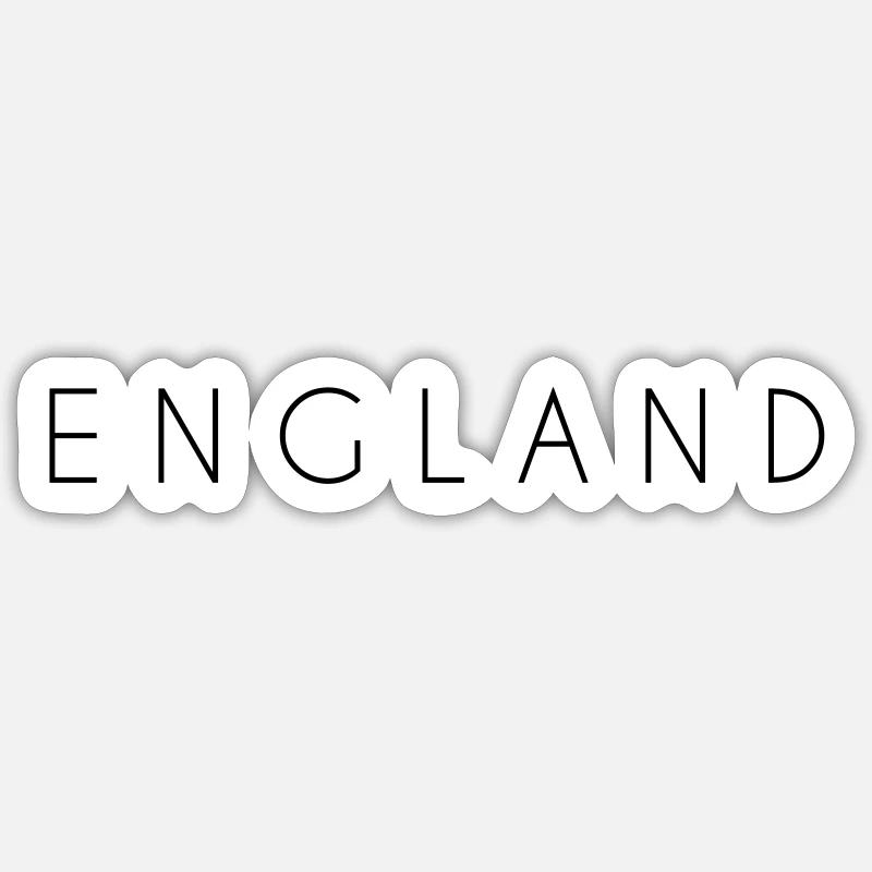 England - Sticker Größe S (10 x 10 cm) - Mattweiß