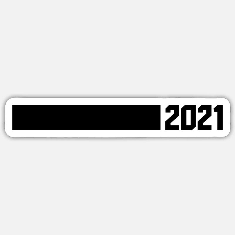 2021 line - Sticker size S (10 x 10 cm) - white matte