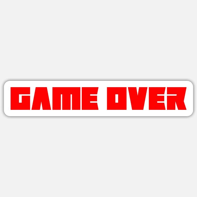 Game over Sticker taille S (10 x 10 cm)