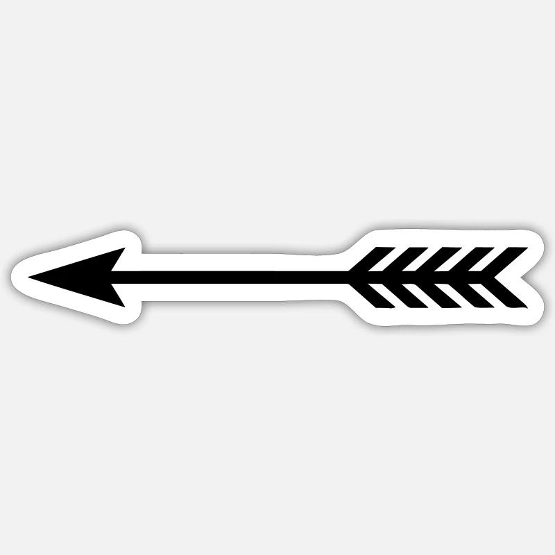 Flèche à gauche - Sticker taille S (10 x 10 cm) - blanc mat