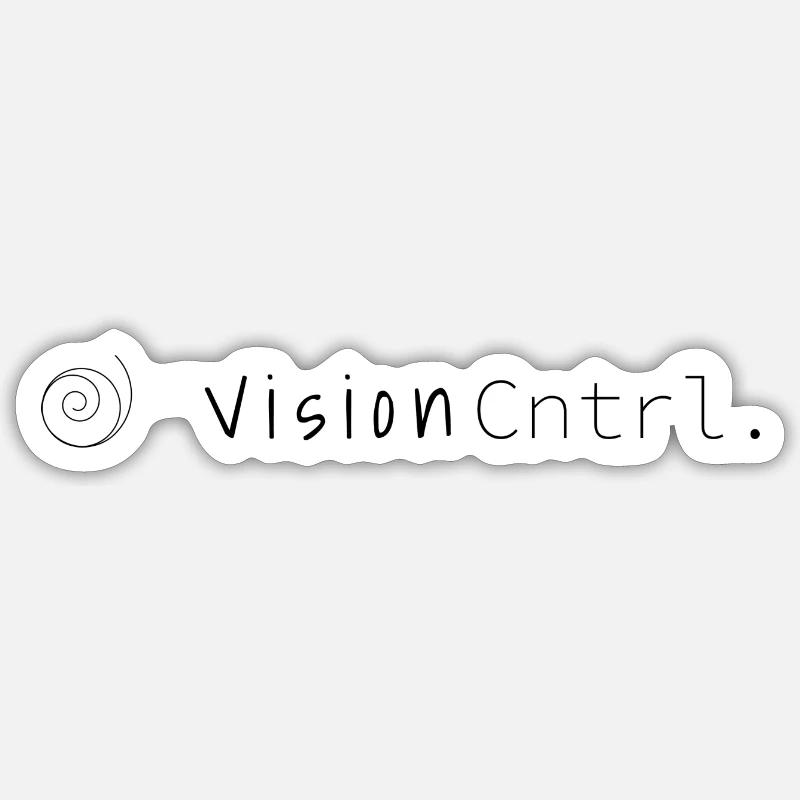 Space Patrol Vision Control - Sticker Größe S (10 x 10 cm) - Mattweiß