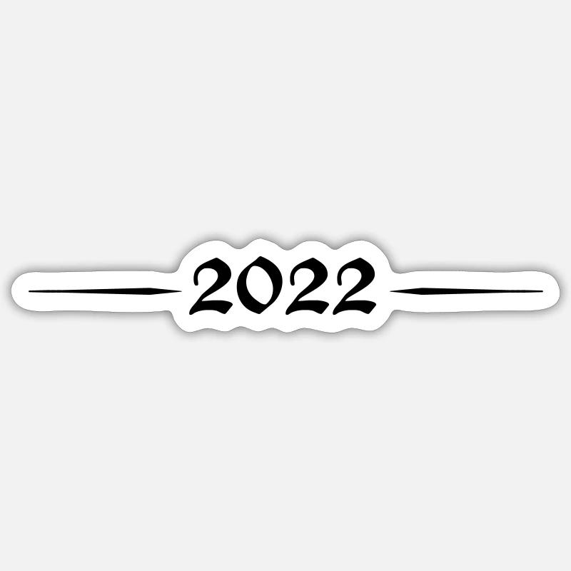 Année 2022 - Sticker taille S (10 x 10 cm) - blanc mat