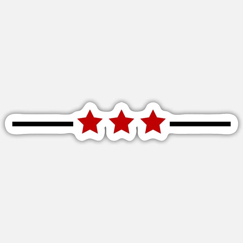 Étoiles - Sticker taille S (10 x 10 cm) - blanc mat
