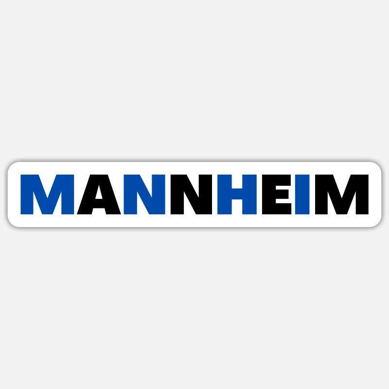 Mannheim - Sticker taille S (10 x 10 cm) - blanc mat
