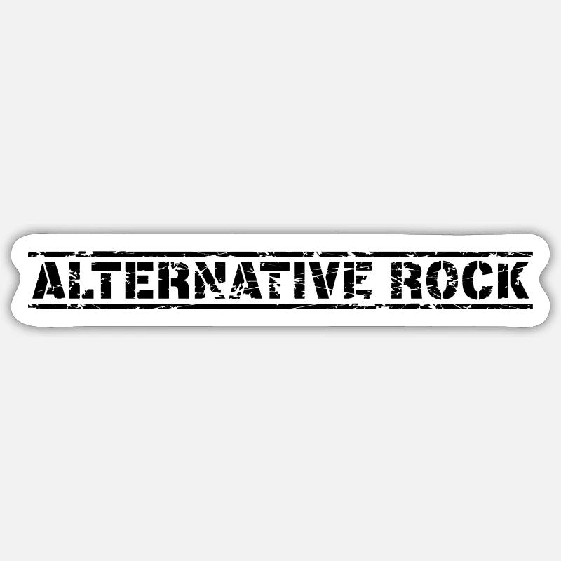 Alternative Rock - Sticker Größe S (10 x 10 cm) - Mattweiß