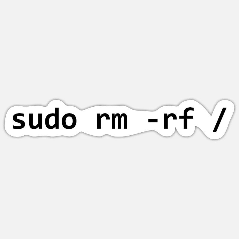 sudo rm rf Sticker Größe S (10 x 10 cm)