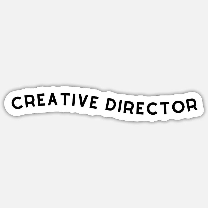 creative director - Sticker size S (10 x 10 cm) - white matte