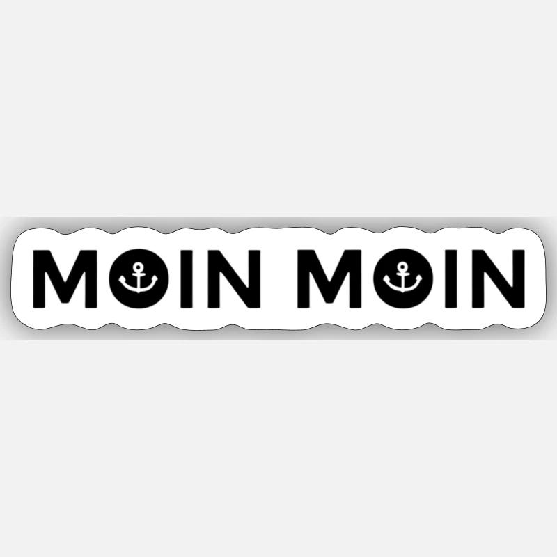 moin moin schwarz Sticker Größe S (10 x 10 cm)