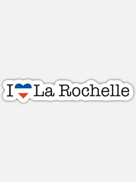 I love La Rochelle - Sticker Größe S (10 x 10 cm) - Mattweiß