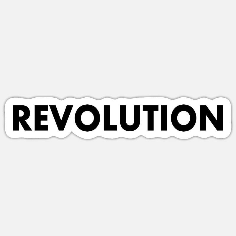 Revolution - Sticker size S (10 x 10 cm) - white matte