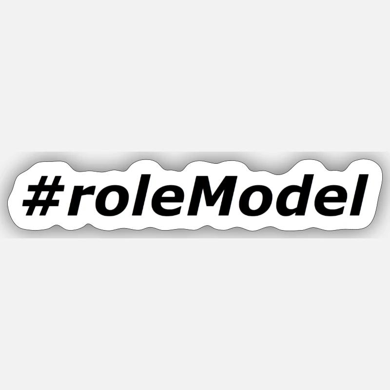 #roleModel - Sticker Größe S (10 x 10 cm) - Mattweiß