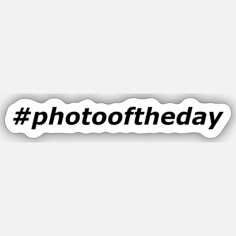 #photooftheday - Sticker taille S (10 x 10 cm) - blanc mat