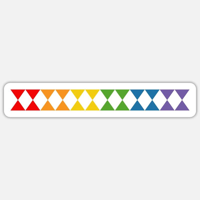 Regenbogen triangles - Sticker Größe S (10 x 10 cm) - Mattweiß