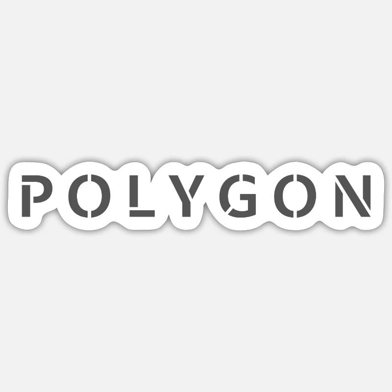 POLYGON - Sticker taille S (10 x 10 cm) - blanc mat