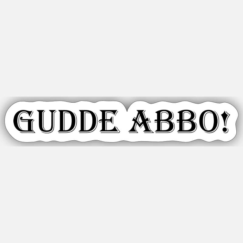 Gudde Abo! Sticker Größe S (10 x 10 cm)
