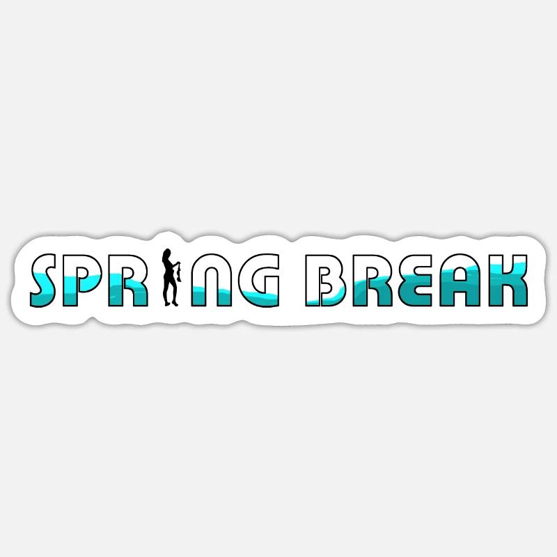 Spring Break - Sticker Größe S (10 x 10 cm) - Mattweiß