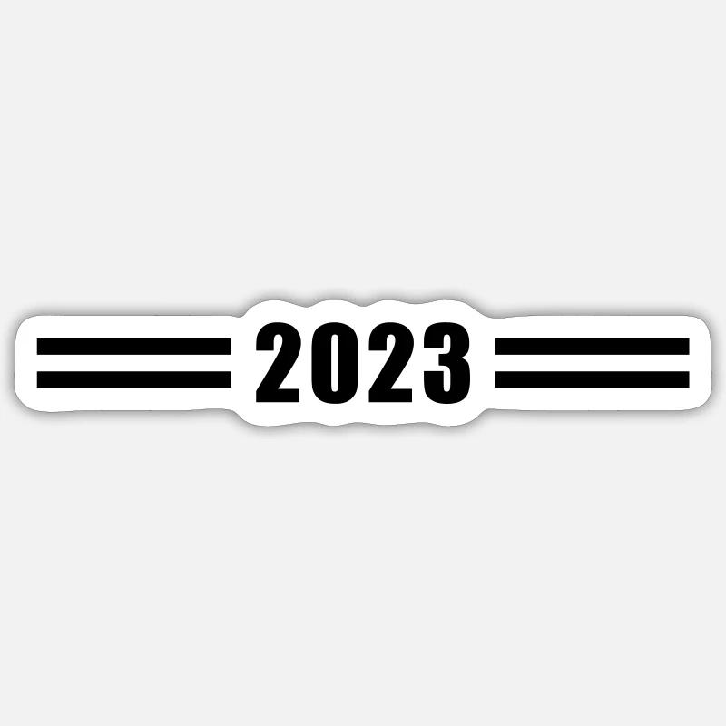 2023 year - Sticker size S (10 x 10 cm) - white matte