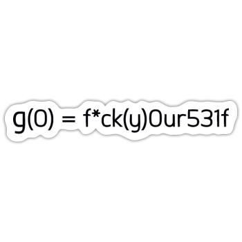 Math drôle formule drôle idée cadeau - Sticker taille S (10 x 10 cm) - blanc mat - Devant