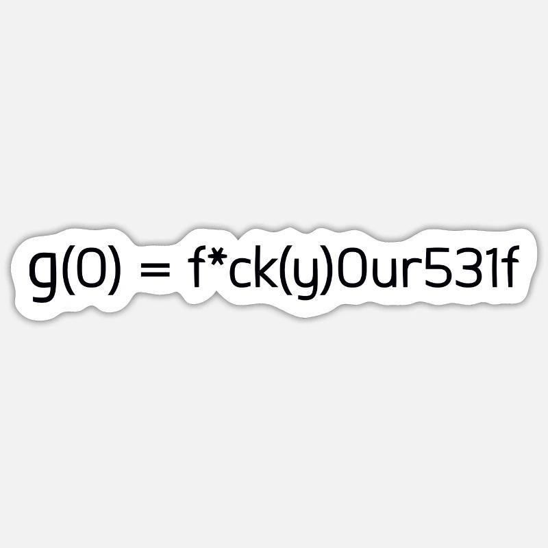 Mathe lustig witzig Formel Geschenkidee Sticker Größe S (10 x 10 cm)