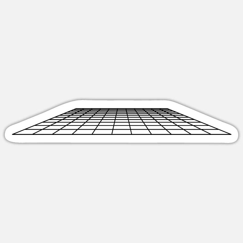 Grid - Sticker size S (10 x 10 cm) - white matte