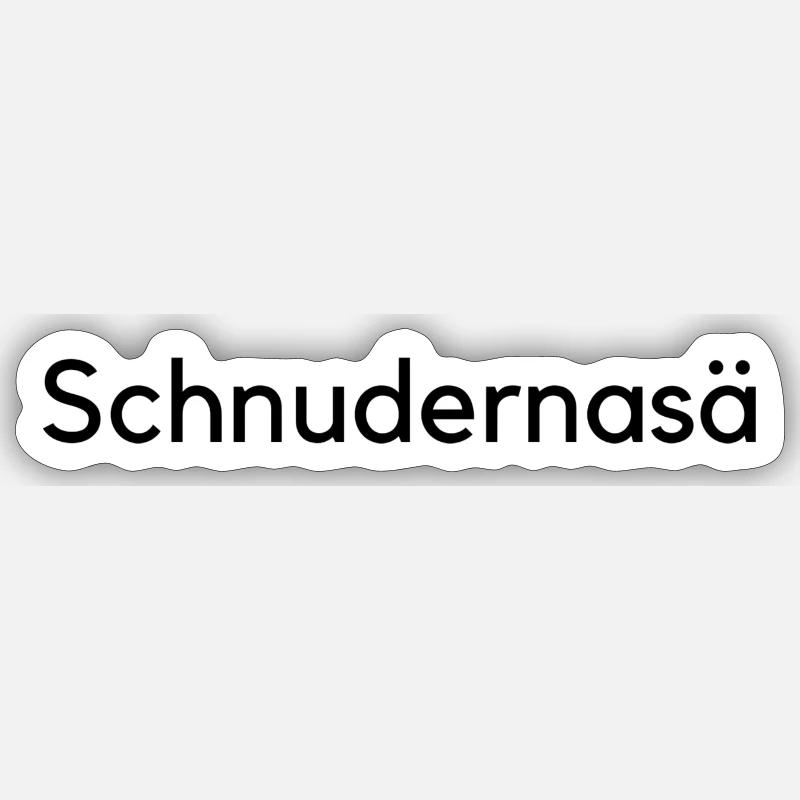 schnudernasä - Sticker Größe S (10 x 10 cm) - Mattweiß