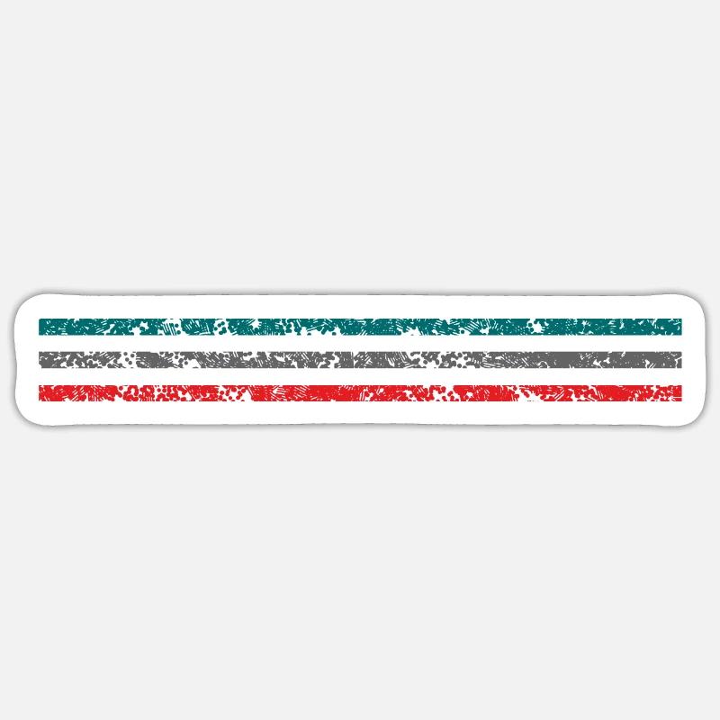 Couleurs Stripe Décoration Sticker taille S (10 x 10 cm)