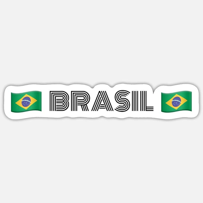 BRASIL - Sticker size S (10 x 10 cm) - white matte