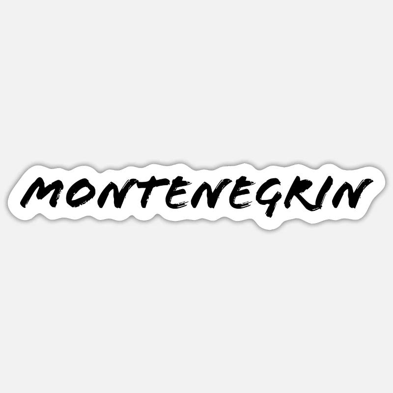 Montenegrin - Sticker size S (10 x 10 cm) - white matte