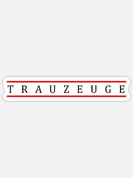 Trauzeuge - Sticker Größe S (10 x 10 cm) - Mattweiß